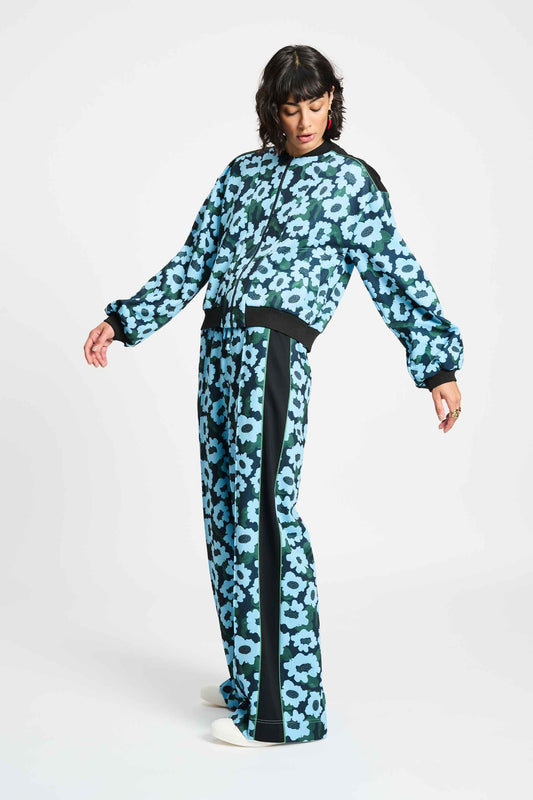POM Amsterdam Pants BROEK - Wild Flowers Blue