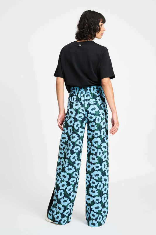 POM Amsterdam Pants BROEK - Wild Flowers Blue