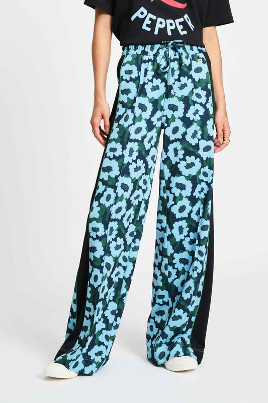 POM Amsterdam Pants BROEK - Wild Flowers Blue