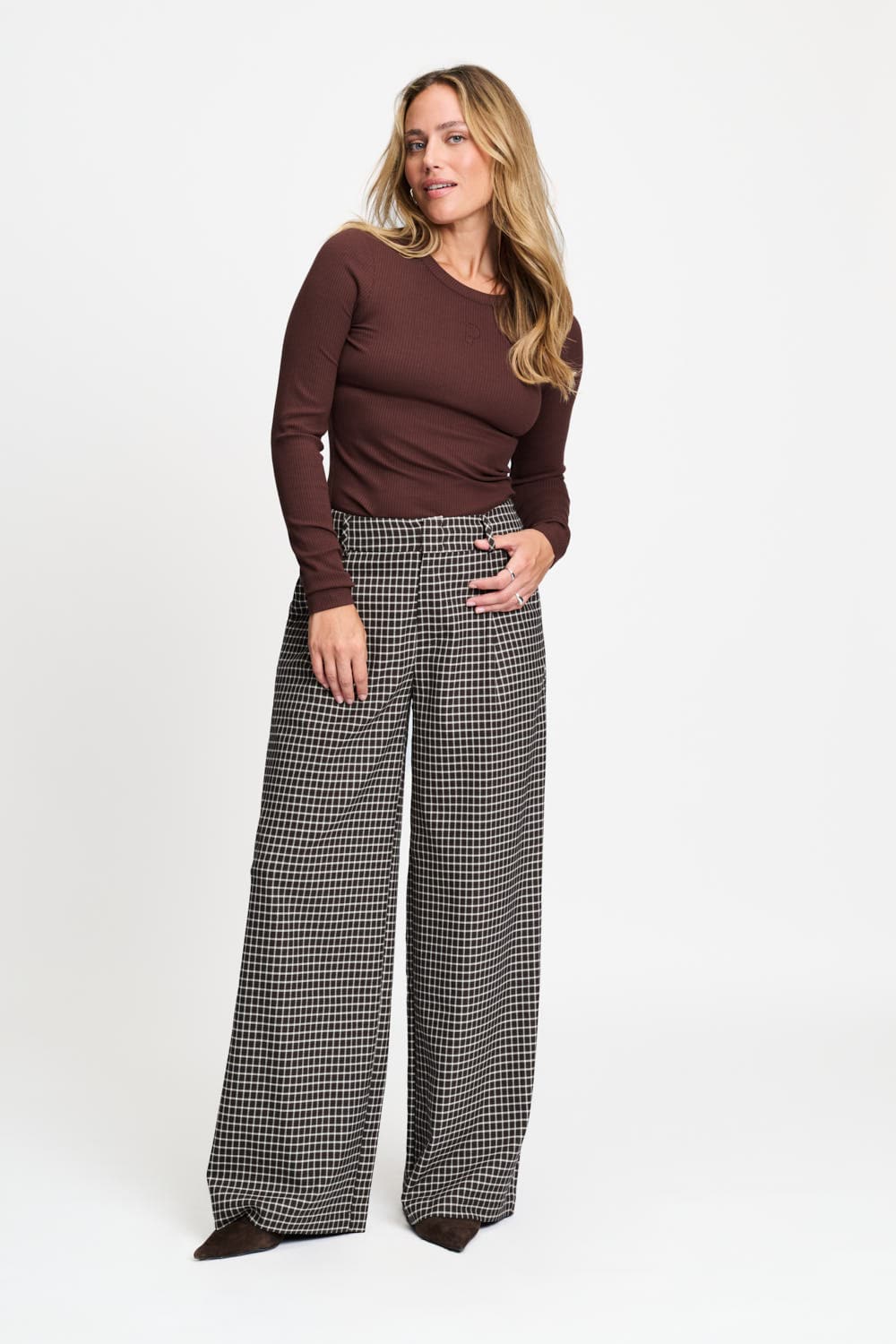 POM Amsterdam Pants Brown / 34 BROEK - Charlie Check Brown