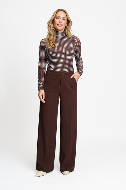 POM Amsterdam Pants Brown / 34 BROEK - Lola Chocolate Brown