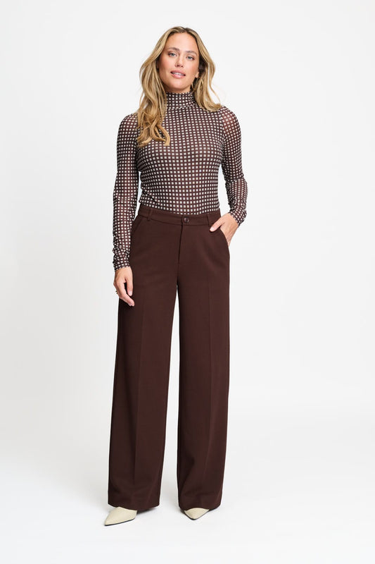 POM Amsterdam Pants Brown / 34 BROEK - Lola Chocolate Brown
