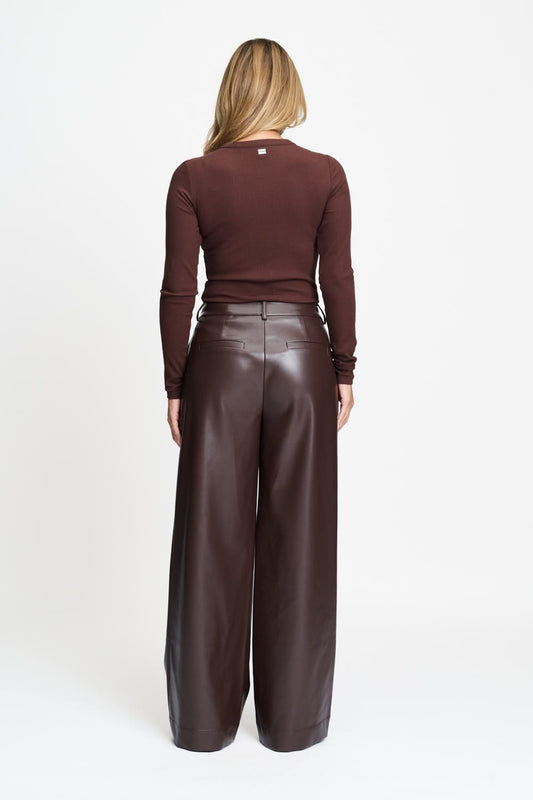 POM Amsterdam Pants PANTS - Abby Chocolate Brown
