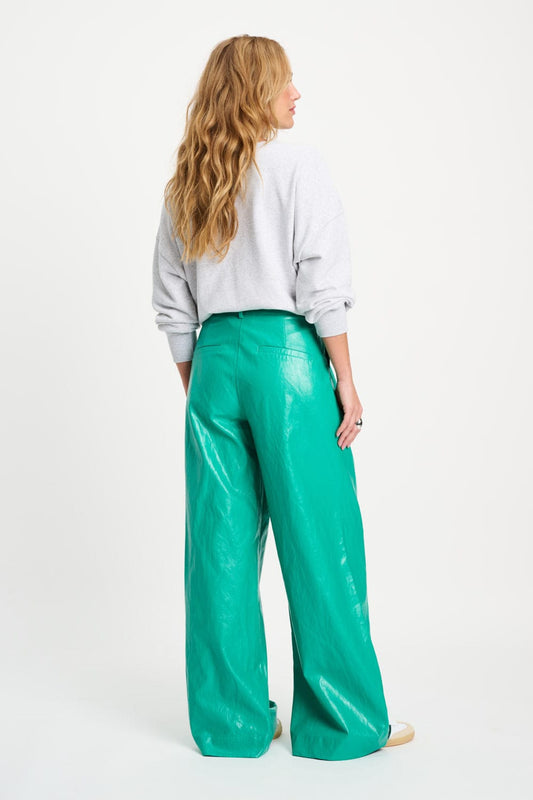 POM Amsterdam Pants PANTS - Faux Leather Wander Green