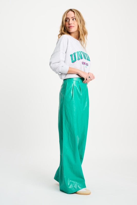 POM Amsterdam Pants PANTS - Faux Leather Wander Green