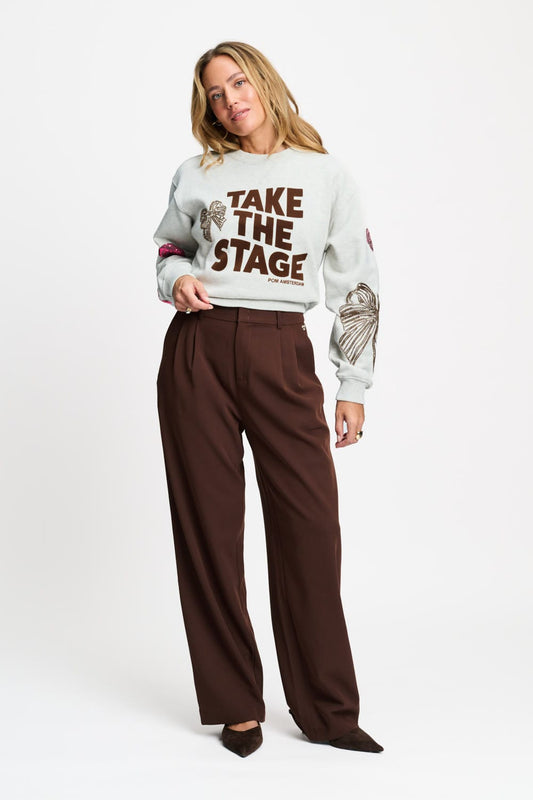 POM Amsterdam Pants PANTS - Marlou Chocolate Brown