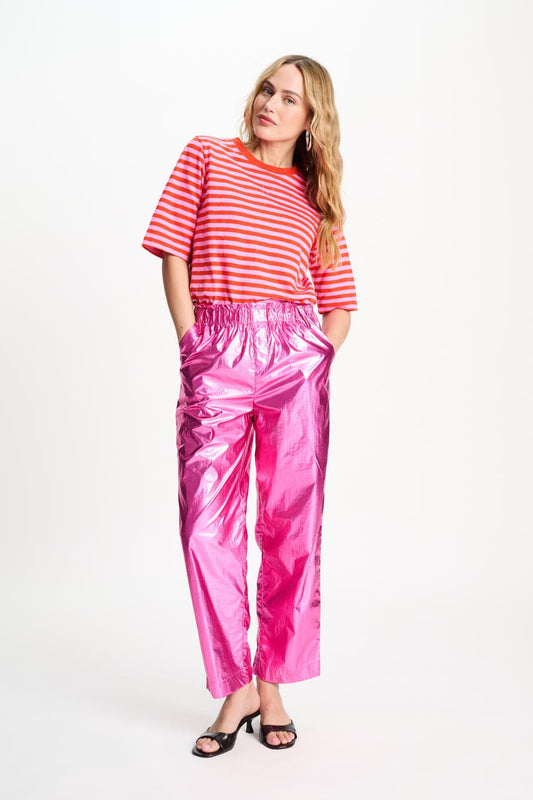 POM Amsterdam Pants Pink / 34 BROEK - Metallic Bright Rose