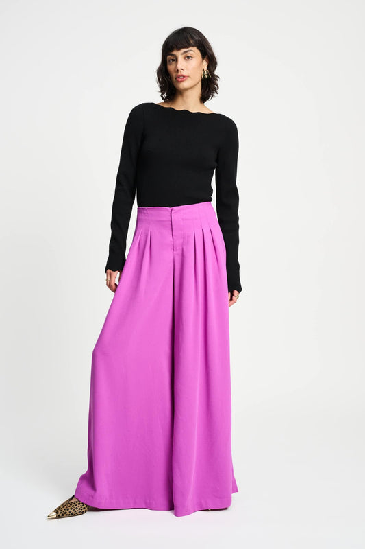 POM Amsterdam Pants Pink / 34 BROEK - Wide leg Frosting Pink