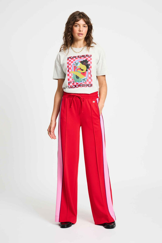 POM Amsterdam Pants Red / 34 BROEK - Colourblock Chili Red