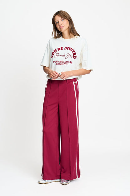 POM Amsterdam Pants Red / 34 BROEK - Nora Burgundy Red