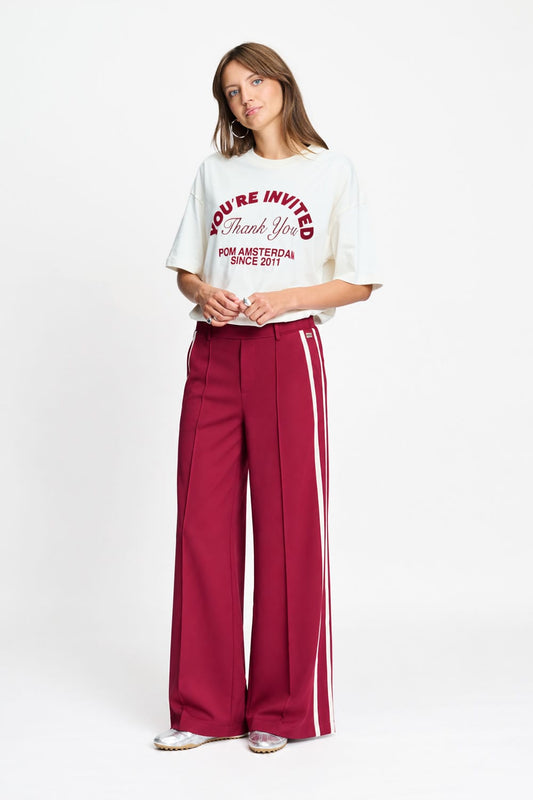 POM Amsterdam Pants Red / 34 BROEK - Nora Burgundy Red