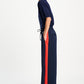 POM Amsterdam Pants TRACKPANTS - Stripe Night Blue