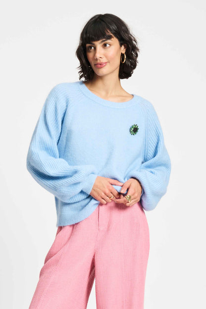 POM Amsterdam Pullovers Blue / 34 TRUI - Sky Blue