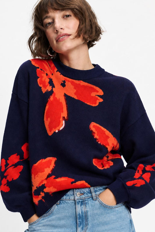POM Amsterdam Pullovers Multi colour / 34 TRUI - Alicia Bloom Rouge