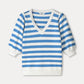 POM Amsterdam Pullovers PULLOVER - Striped Smashing Blue