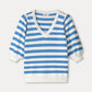 POM Amsterdam Pullovers PULLOVER - Striped Smashing Blue