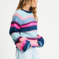 POM Amsterdam Pullovers TRUI - Brushed Stripes Blue
