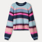 POM Amsterdam Pullovers TRUI - Brushed Stripes Blue