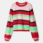 POM Amsterdam Pullovers TRUI - Brushed Stripes Green