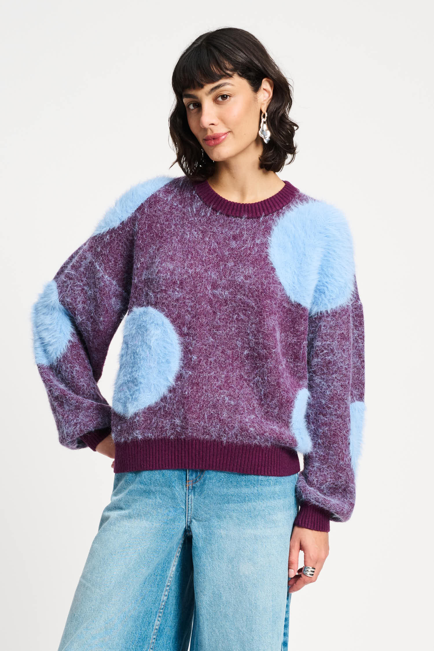 POM Amsterdam Pullovers TRUI - Dots Plum