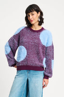 POM Amsterdam Pullovers TRUI - Dots Plum