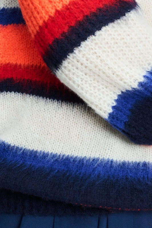 POM Amsterdam Pullovers TRUI - Faye Striped Blue
