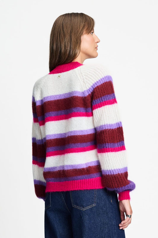 POM Amsterdam Pullovers TRUI - Faye Striped Red