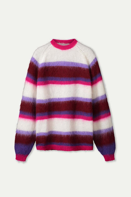 POM Amsterdam Pullovers TRUI - Faye Striped Red