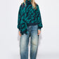 POM Amsterdam Pullovers TRUI - Frida Animal Teal Green
