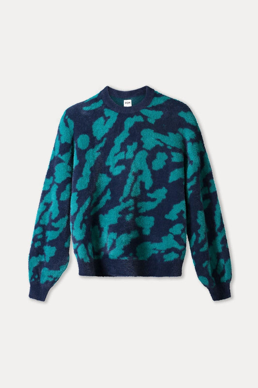 POM Amsterdam Pullovers TRUI - Frida Animal Teal Green