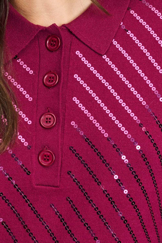 POM Amsterdam Pullovers TRUI - Hailey Burgundy Red