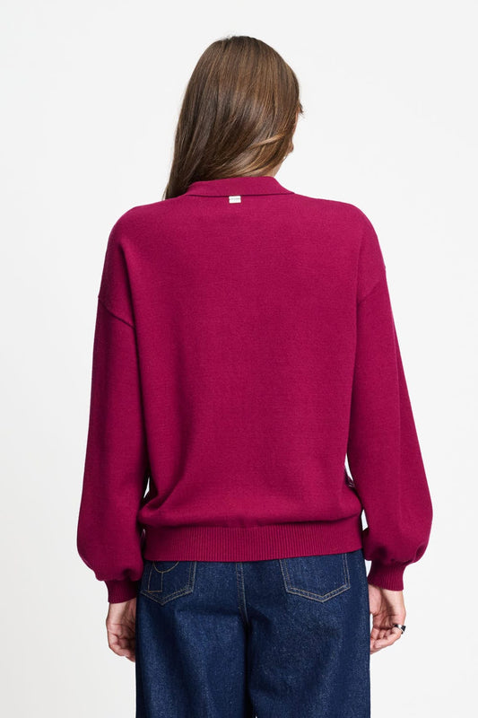 POM Amsterdam Pullovers TRUI - Hailey Burgundy Red