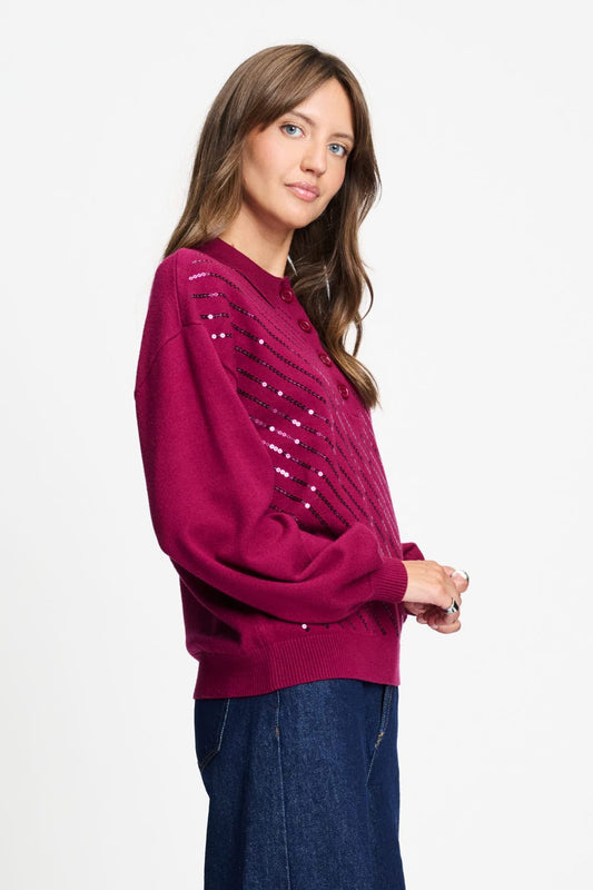 POM Amsterdam Pullovers TRUI - Hailey Burgundy Red