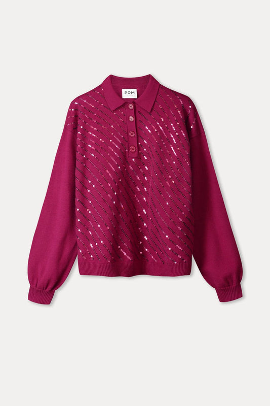 POM Amsterdam Pullovers TRUI - Hailey Burgundy Red