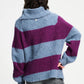 POM Amsterdam Pullovers TRUI - Plum Stripes
