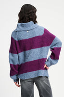 POM Amsterdam Pullovers TRUI - Plum Stripes