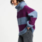 POM Amsterdam Pullovers TRUI - Plum Stripes