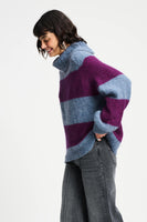 POM Amsterdam Pullovers TRUI - Plum Stripes