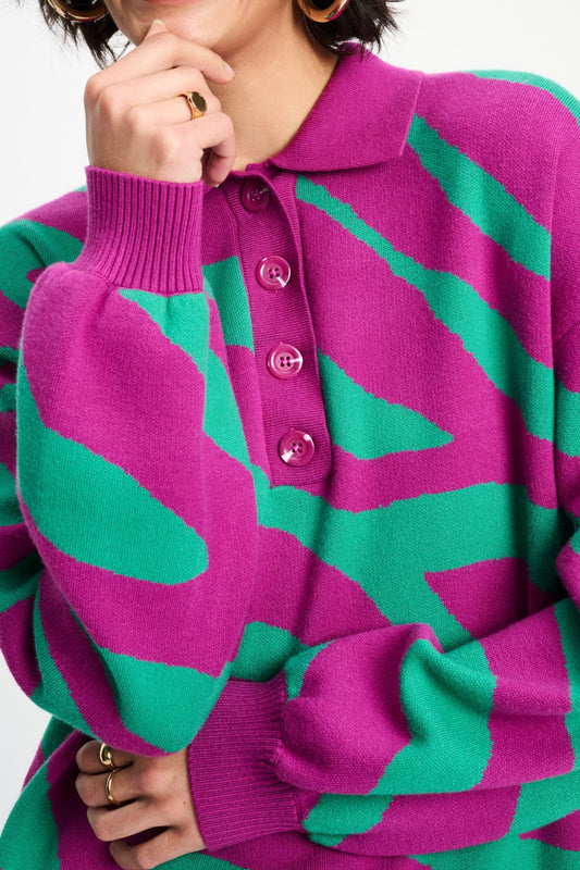 POM Amsterdam Pullovers TRUI - Polo Animal Purple