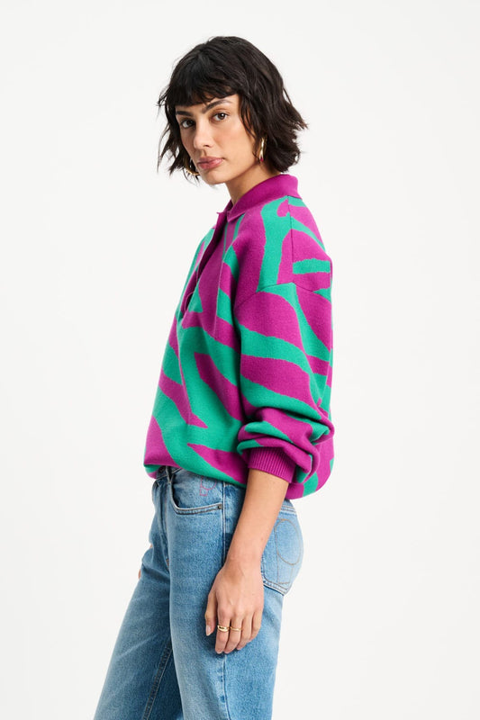 POM Amsterdam Pullovers TRUI - Polo Animal Purple