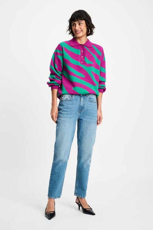 POM Amsterdam Pullovers TRUI - Polo Animal Purple