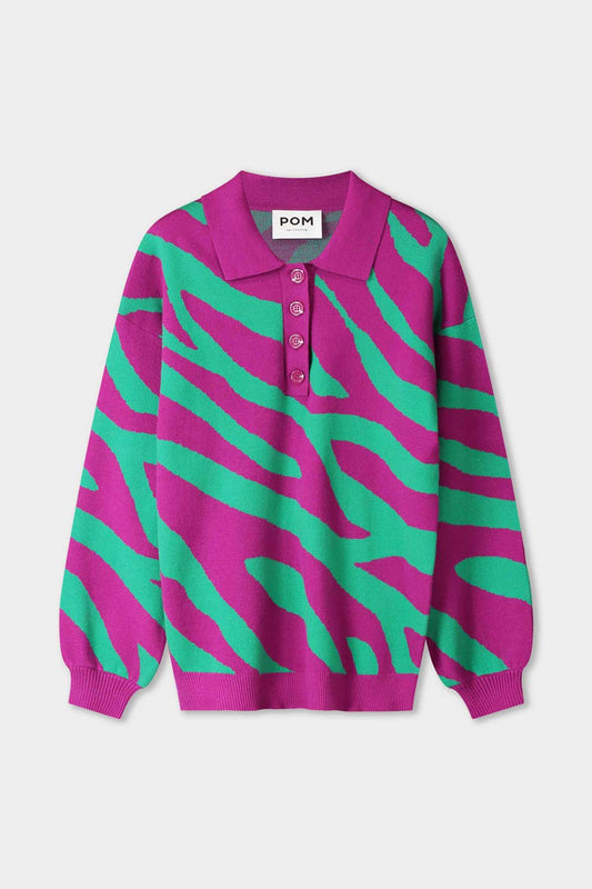 POM Amsterdam Pullovers TRUI - Polo Animal Purple