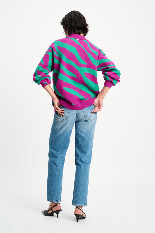 POM Amsterdam Pullovers TRUI - Polo Animal Purple