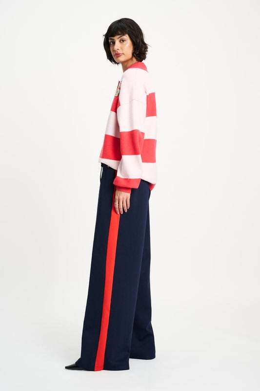 POM Amsterdam Pullovers TRUI - Polo Stripes Coral
