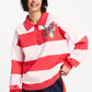POM Amsterdam Pullovers TRUI - Polo Stripes Coral
