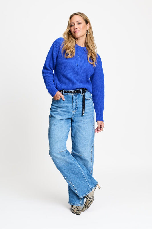 POM Amsterdam Pullovers TRUI - Puck Cobalt Blue