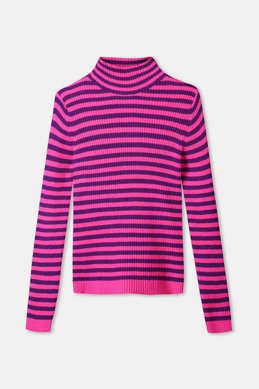 POM Amsterdam Pullovers TRUI - Riley Striped Pink Purple