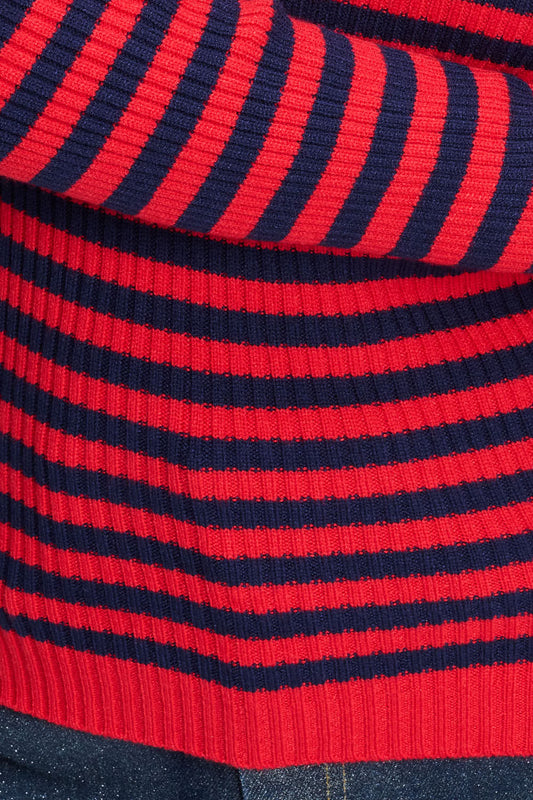 POM Amsterdam Pullovers TRUI - Riley Striped Rouge Blue