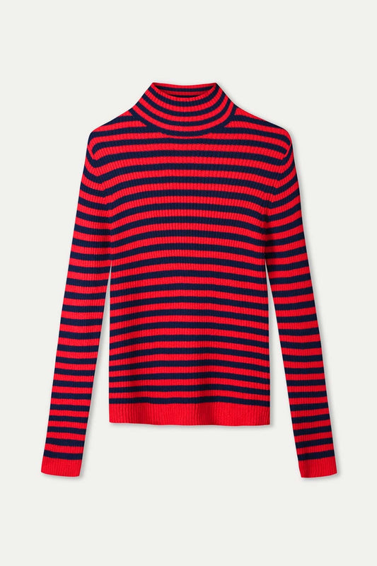 POM Amsterdam Pullovers TRUI - Riley Striped Rouge Blue