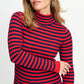 POM Amsterdam Pullovers TRUI - Riley Striped Rouge Blue